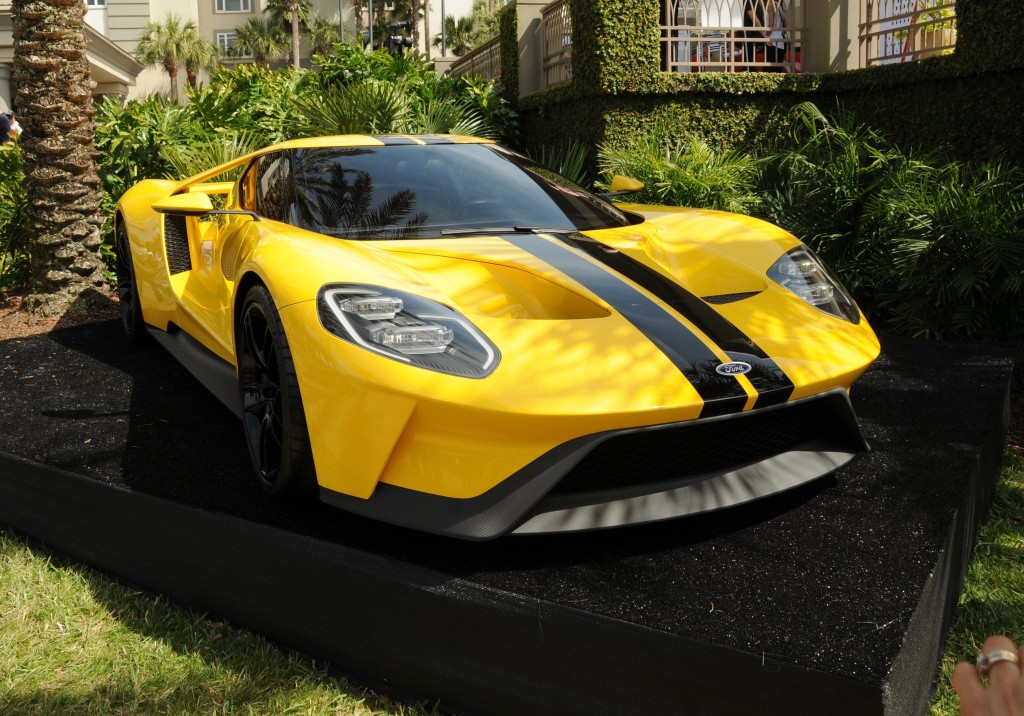 The all-new Ford GT was on display at the 2016 Concours d'Elegance held on Amelia Island. 
